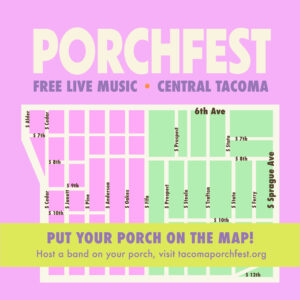 Tacoma Porchfest 2023 poster