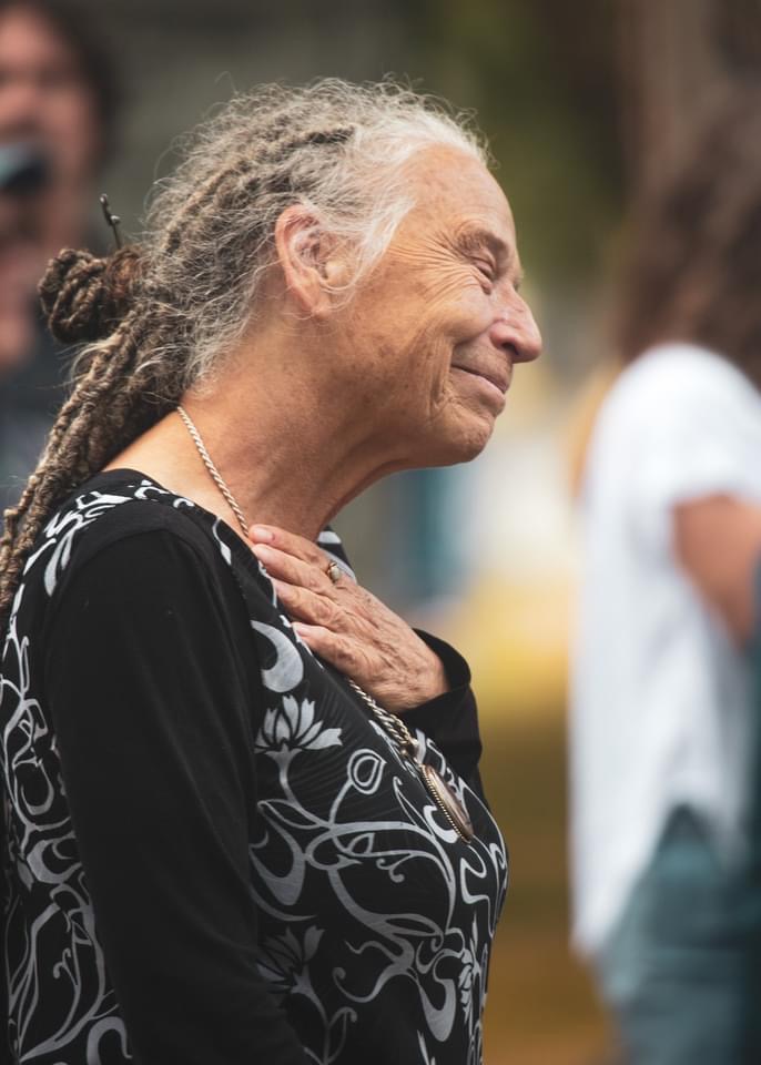 A picture of the crowd at Tacoma Porchfest