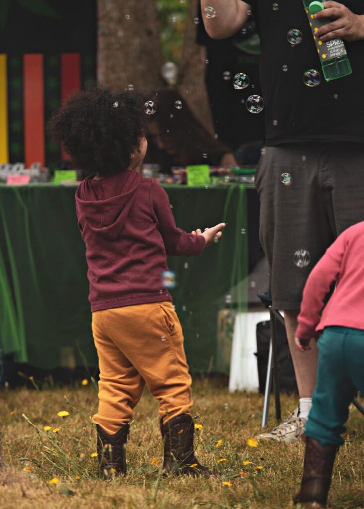 A picture of the crowd at Tacoma Porchfest