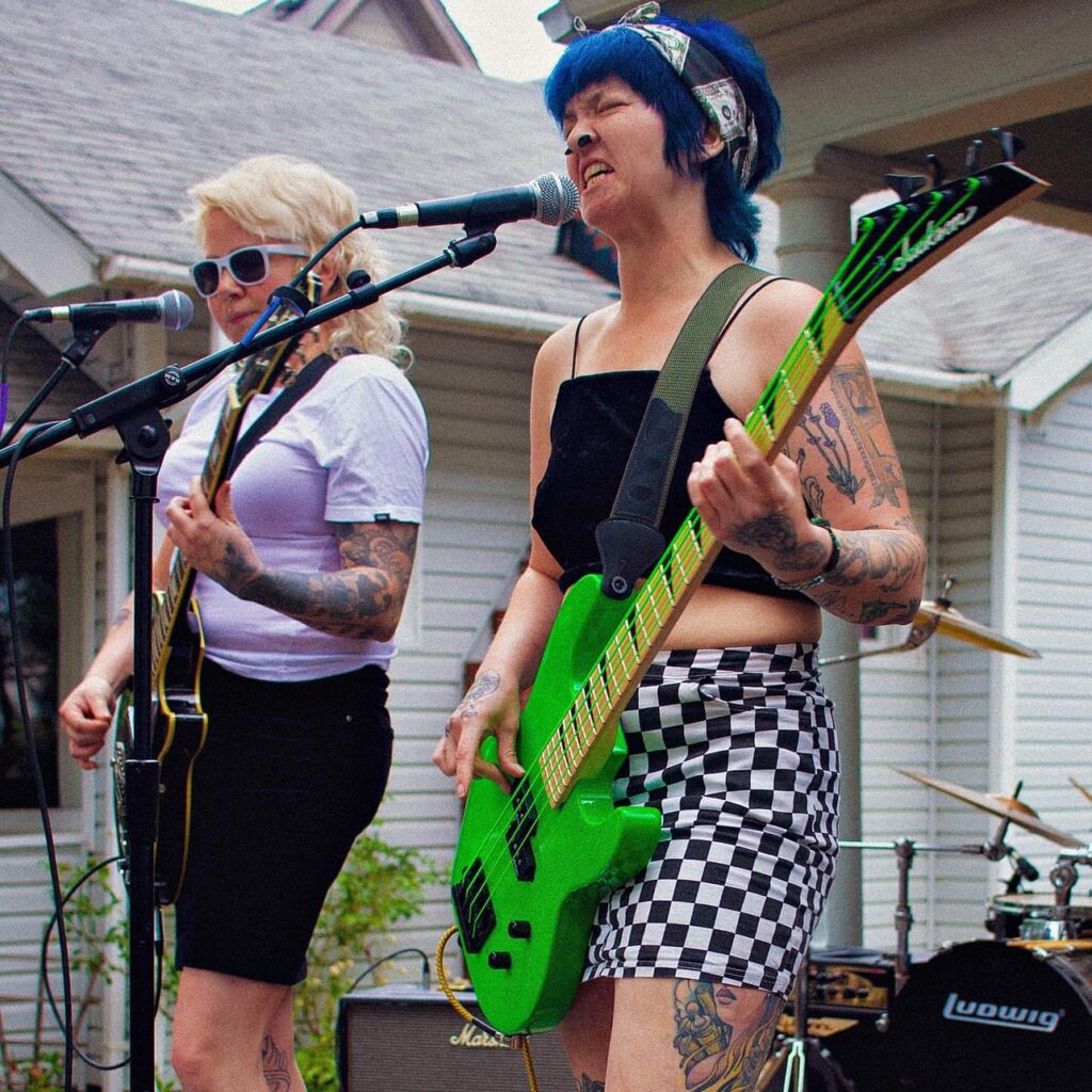 A picture of the band GLU at Tacoma Porchfest