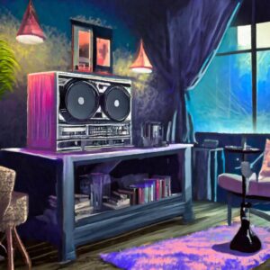 AI's depiction of "The perfect stoner lounge"