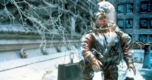 12 Monkeys still image of Terry Gilliam's crafted dystopian future